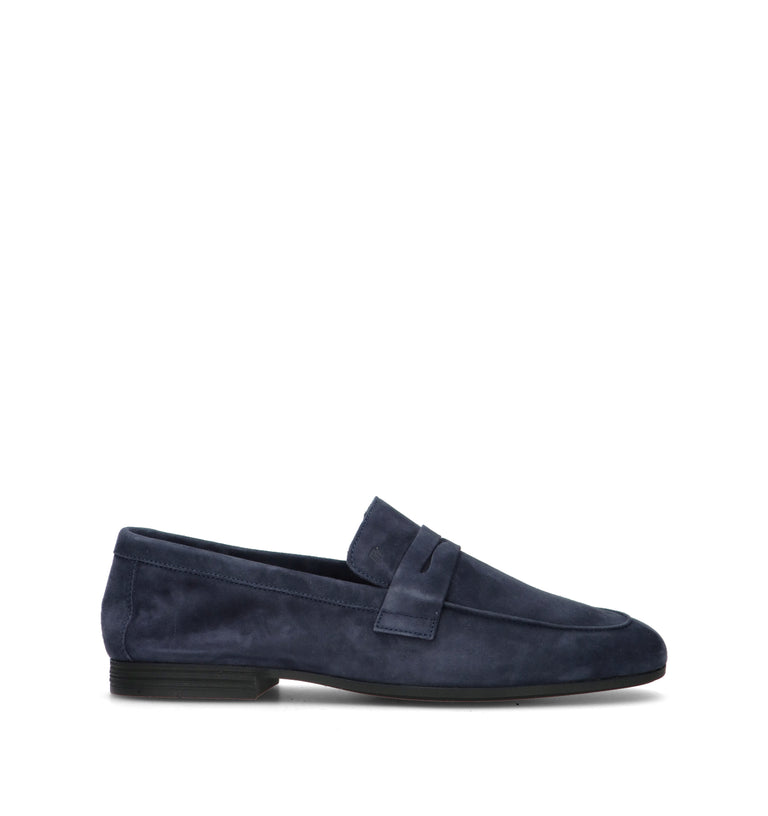 FRAU Mocassino uomo blu in suede