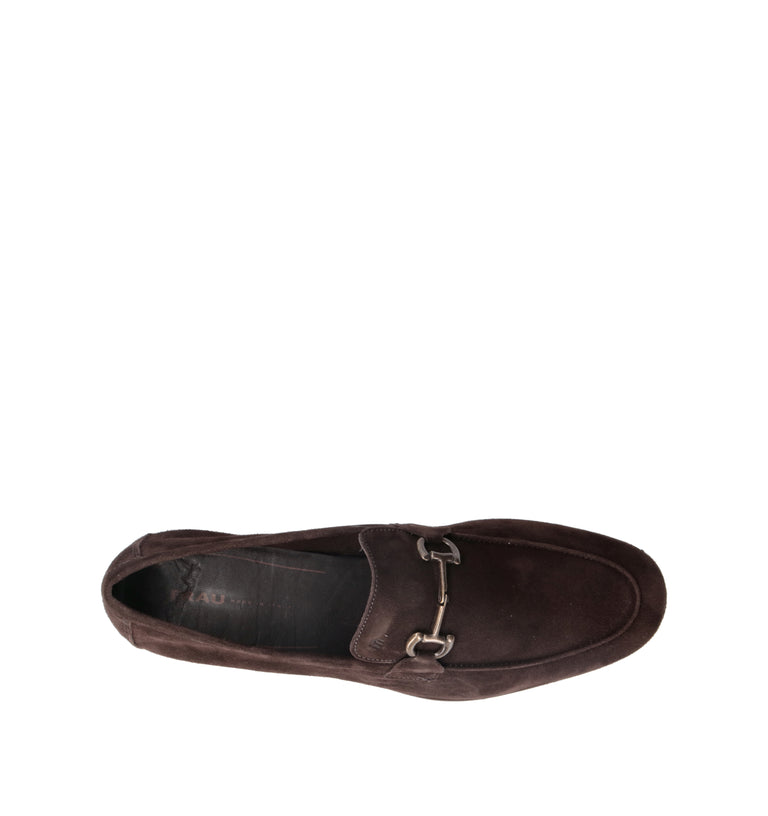 FRAU Mocassino uomo marrone in suede