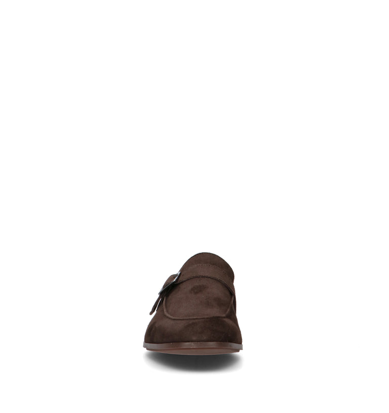 FRAU Mocassino uomo marrone in suede