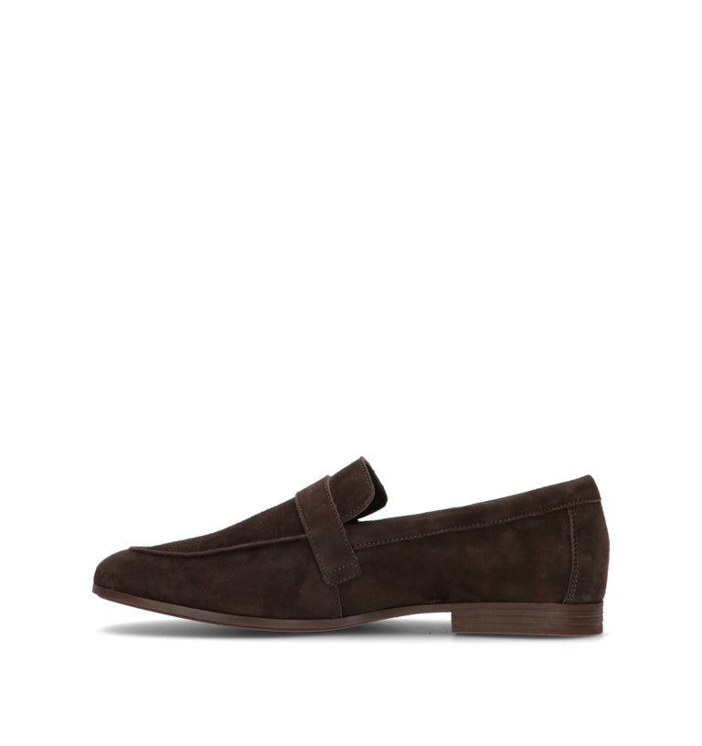 FRAU Mocassino uomo marrone in suede