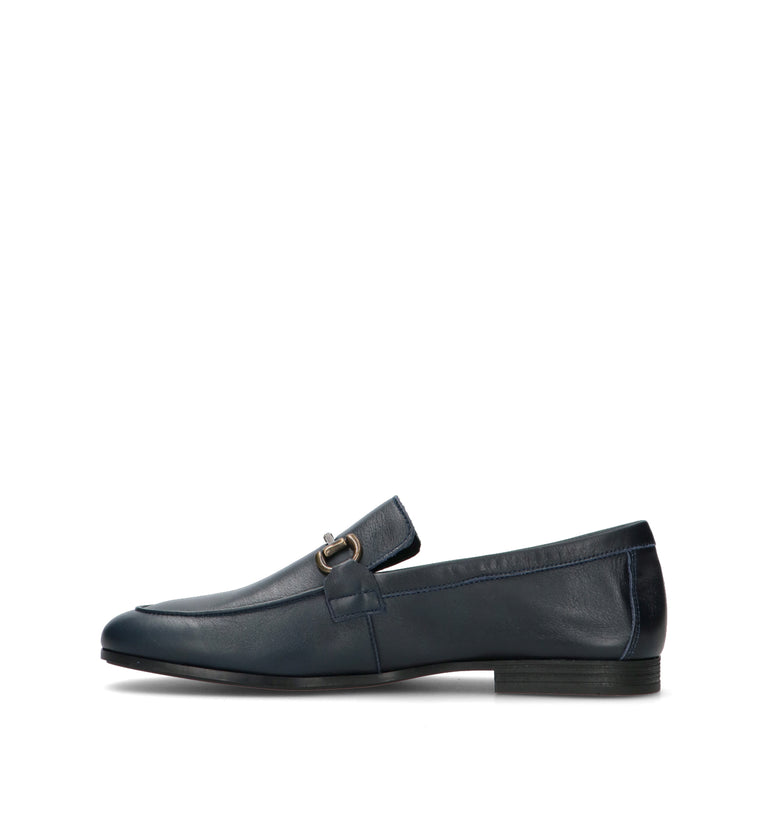 FRAU Mocassino uomo blu in pelle