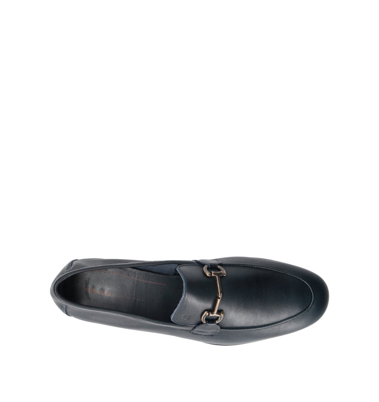 FRAU Mocassino uomo blu in pelle