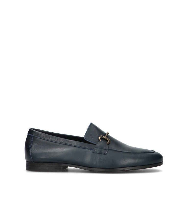 FRAU Mocassino uomo blu in pelle
