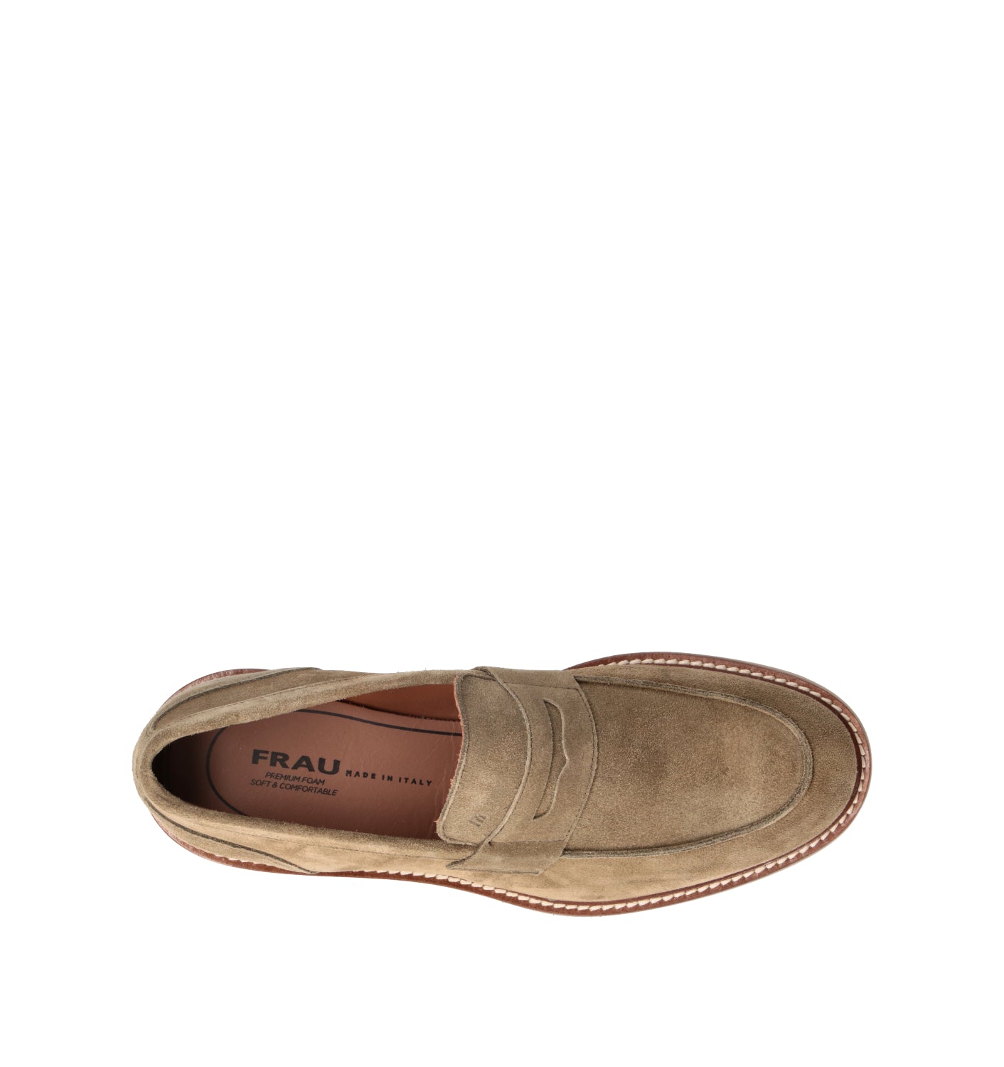FRAU Mocassino uomo verde in suede