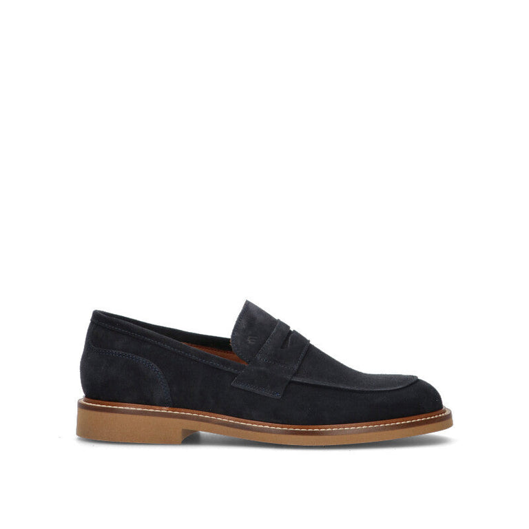 FRAU Mocassino uomo blu in suede