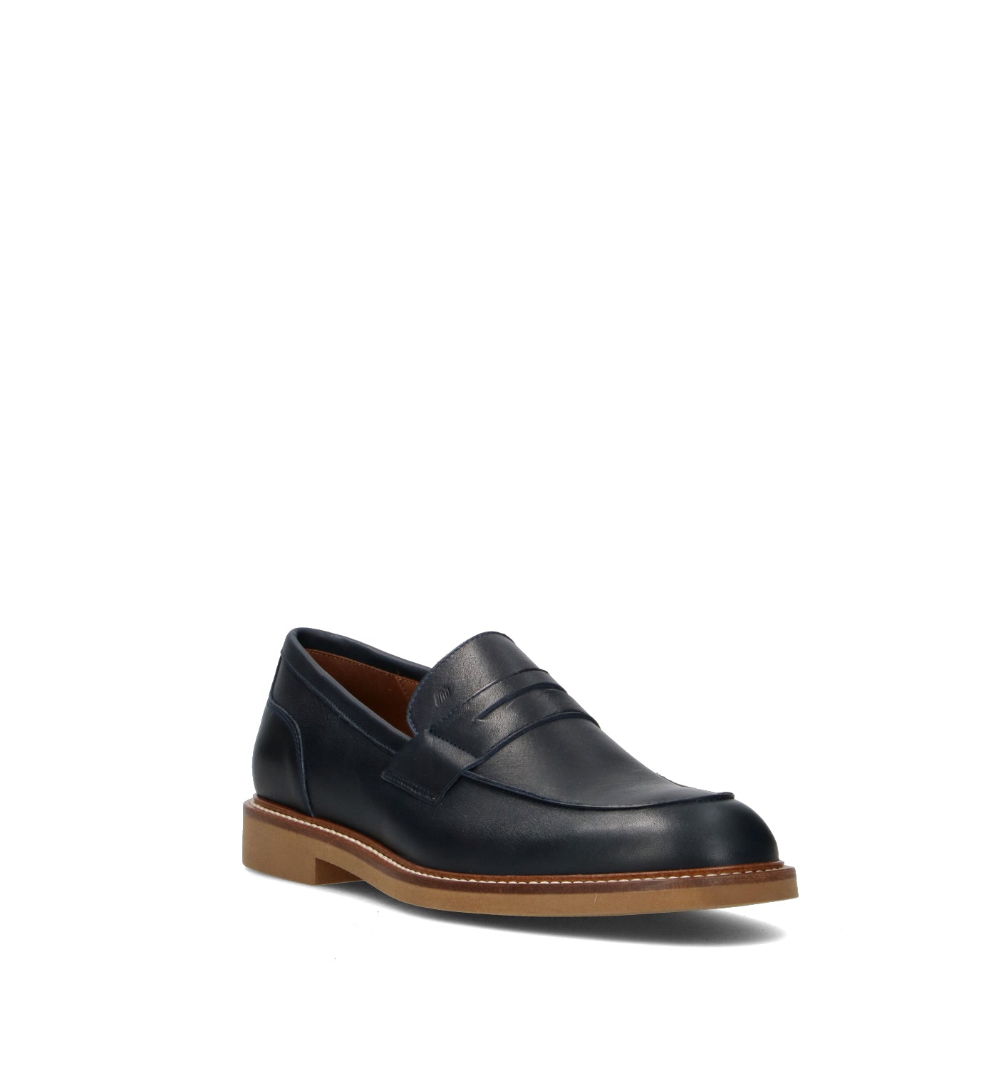 FRAU Mocassino uomo blu in pelle