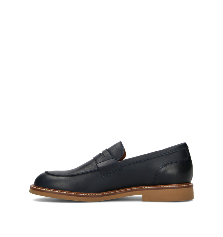 FRAU Mocassino uomo blu in pelle