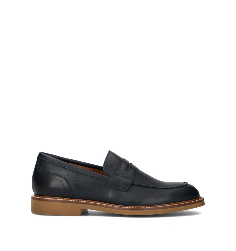 FRAU Mocassino uomo blu in pelle