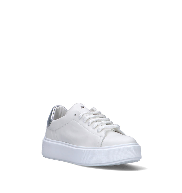 FRAU Sneaker donna bianca/argento in pelle