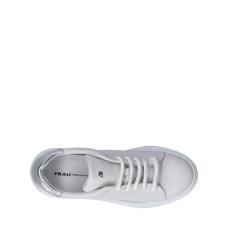 FRAU Sneaker donna bianca/argento in pelle