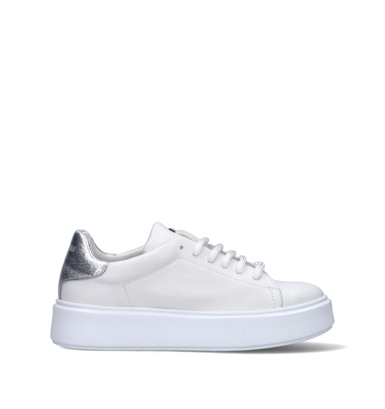 FRAU Sneaker donna bianca/argento in pelle