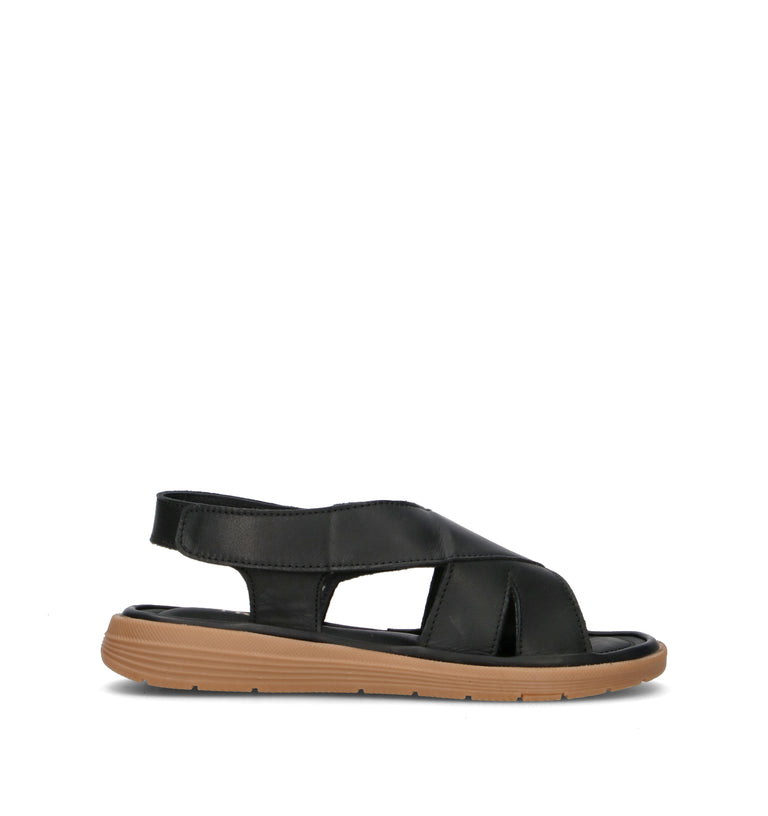 FRAU Sandalo donna nero in pelle