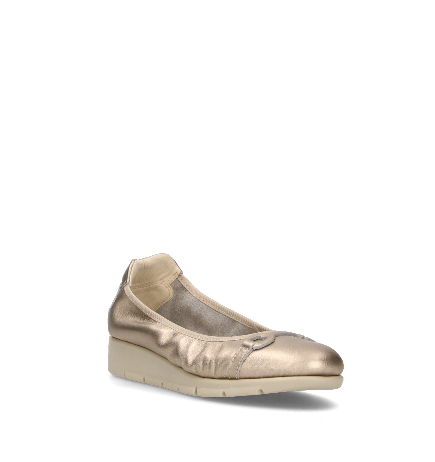 FRAU Ballerina donna platino in pelle
