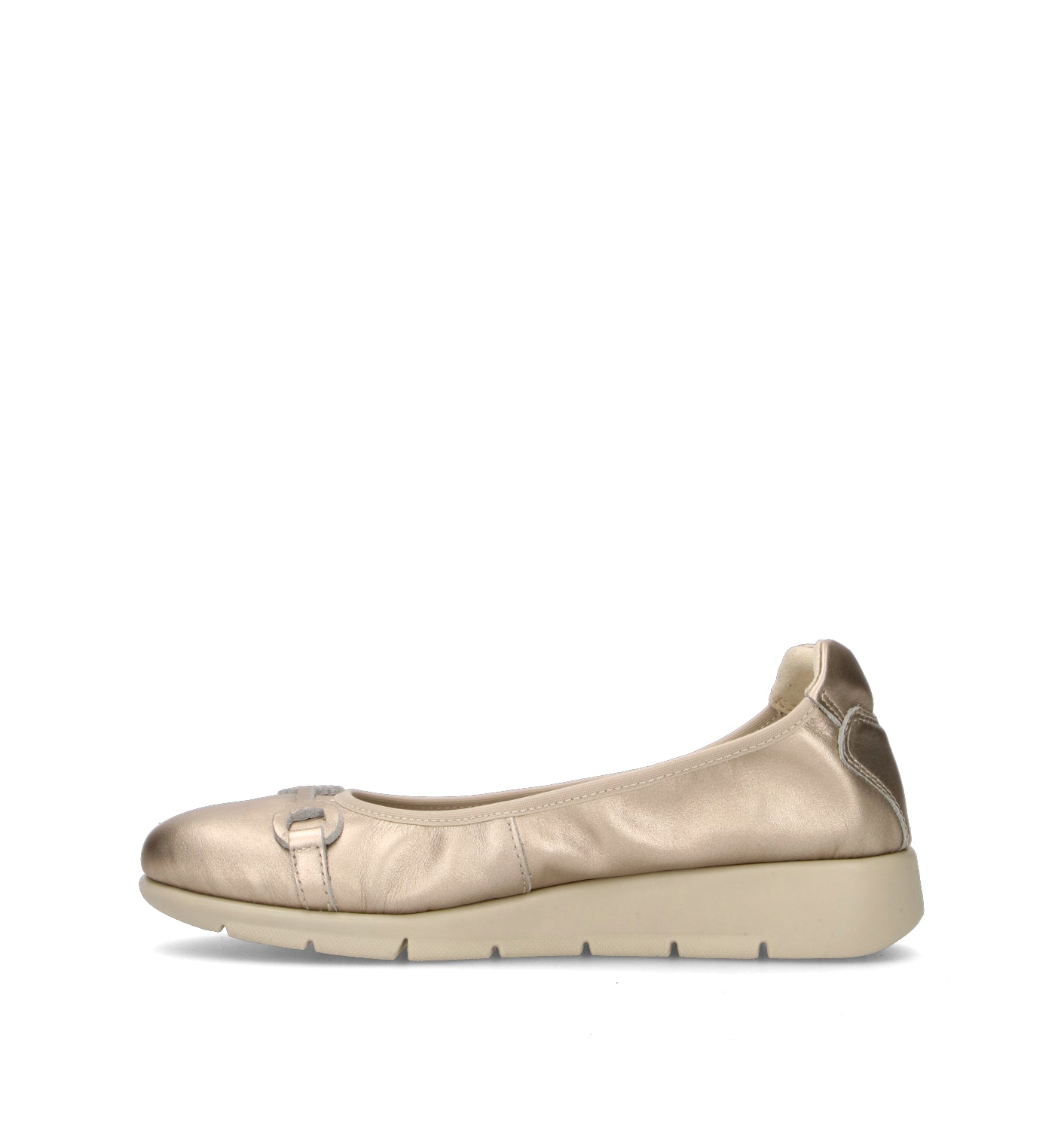 FRAU Ballerina donna platino in pelle