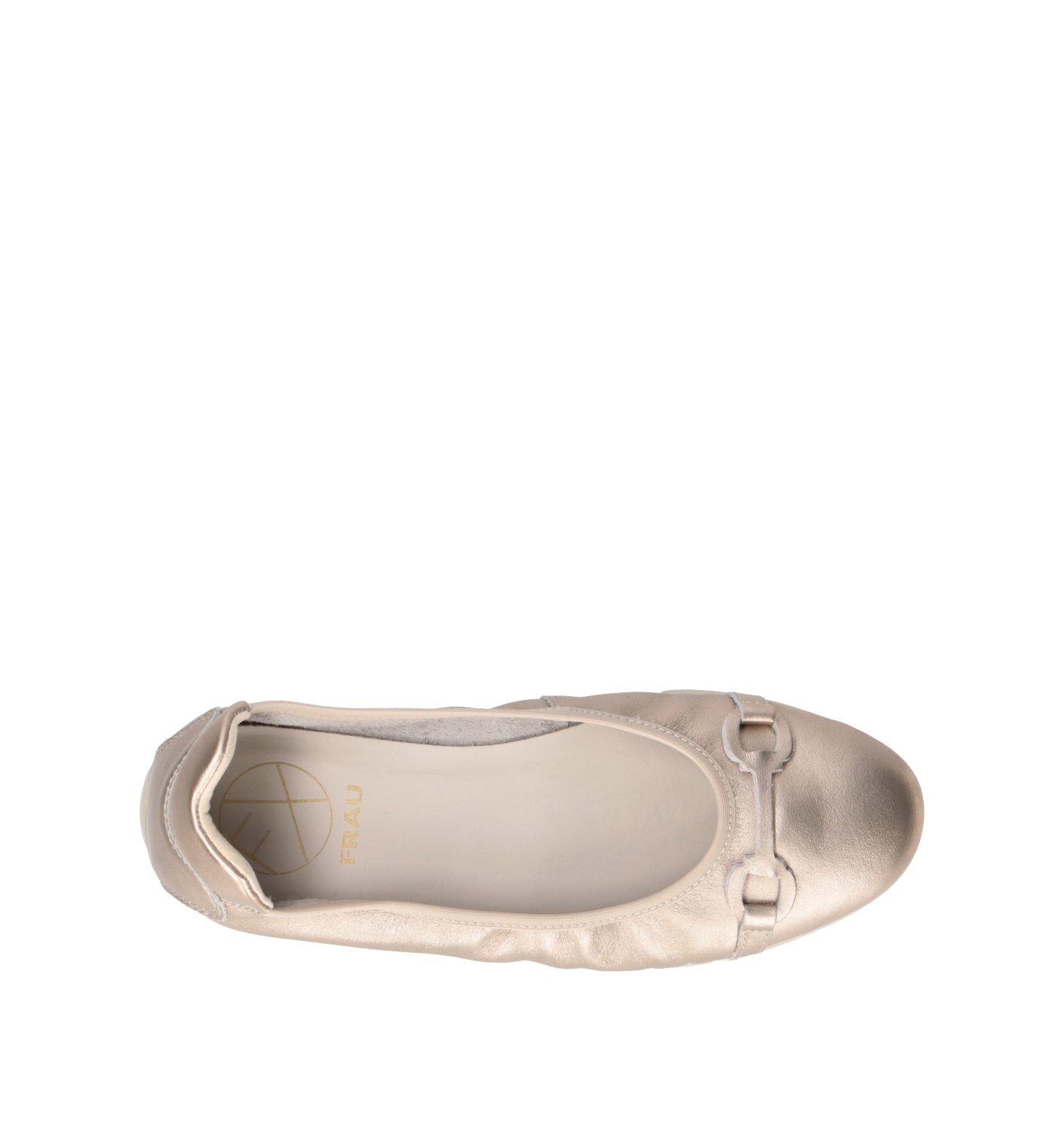 FRAU Ballerina donna platino in pelle
