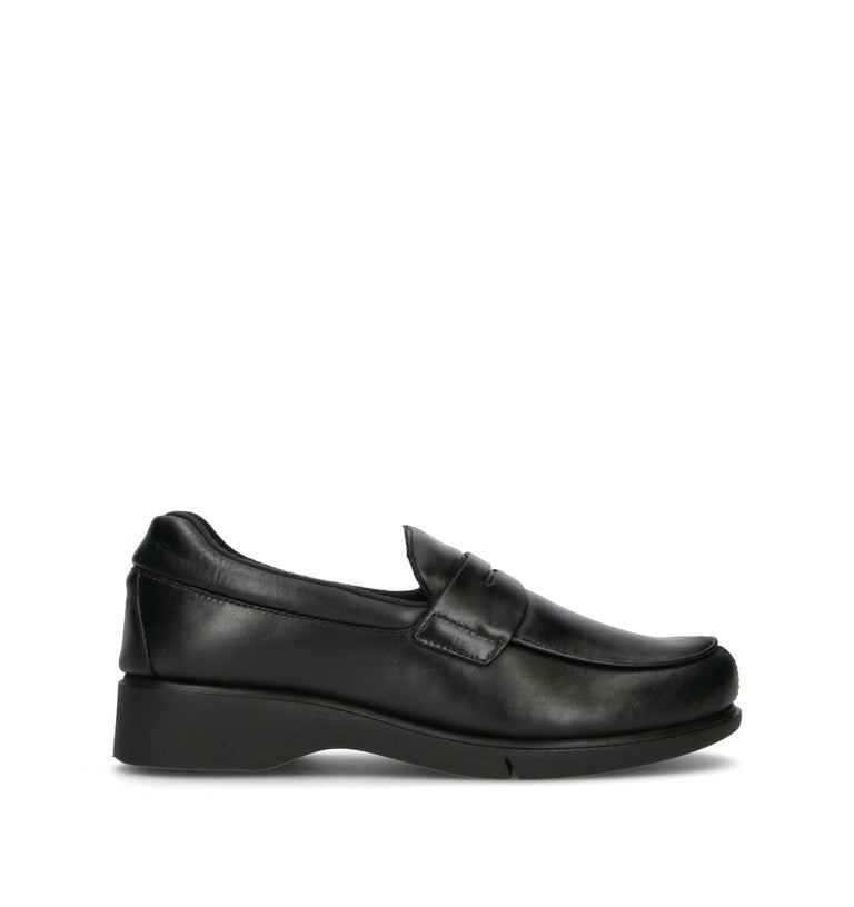 FRAU Mocassino donna nero in pelle