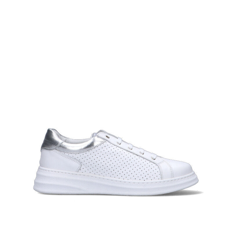 FRAU Sneaker donna bianca/argento in pelle
