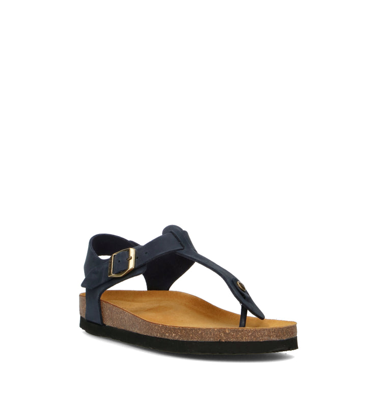 FRAU Sandalo donna blu in nabuk