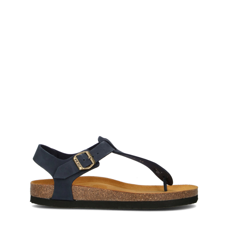 FRAU Sandalo donna blu in nabuk