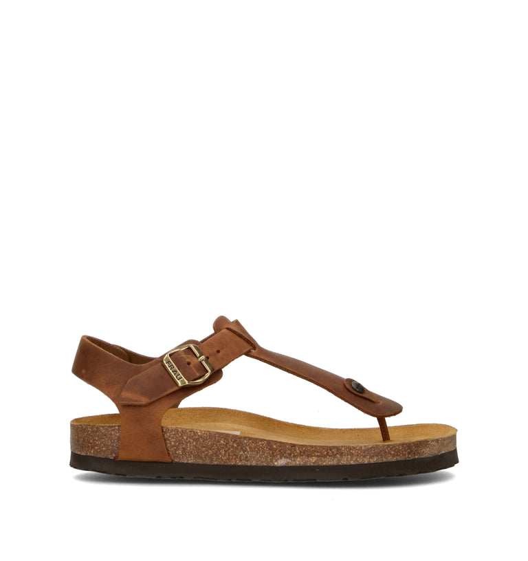 FRAU Sandalo donna cognac in pelle