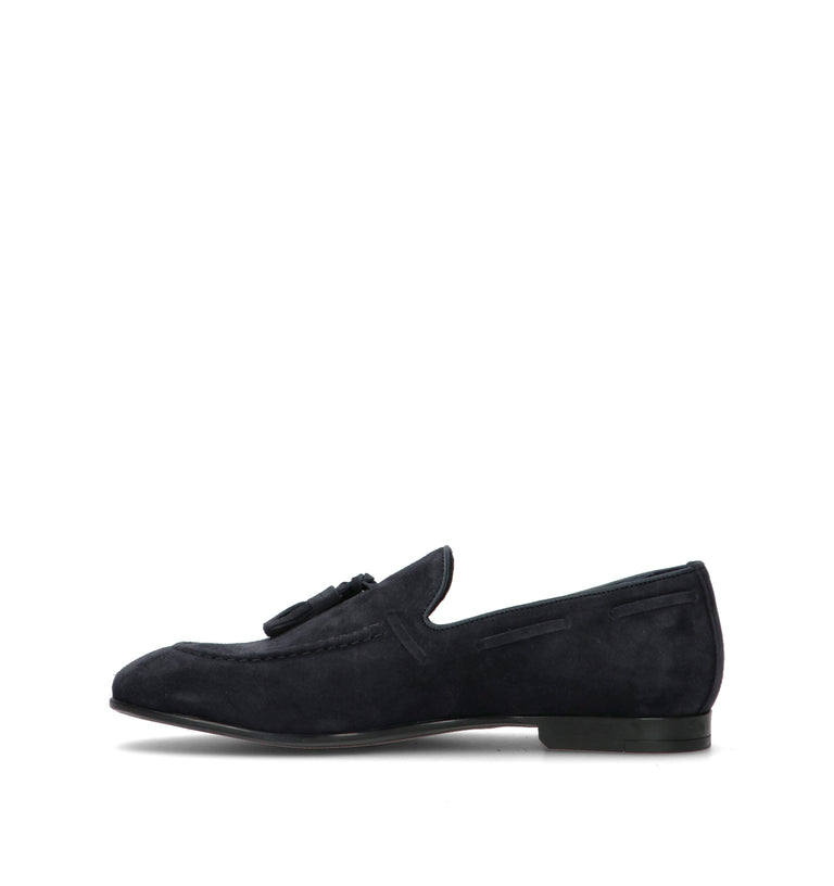 FRAU Mocassino uomo blu in suede
