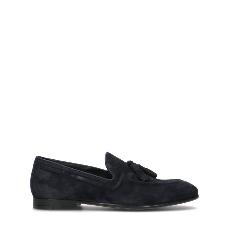 FRAU Mocassino uomo blu in suede