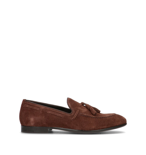 FRAU Mocassino uomo marrone in suede