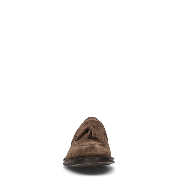 FRAU Mocassino uomo marrone in suede