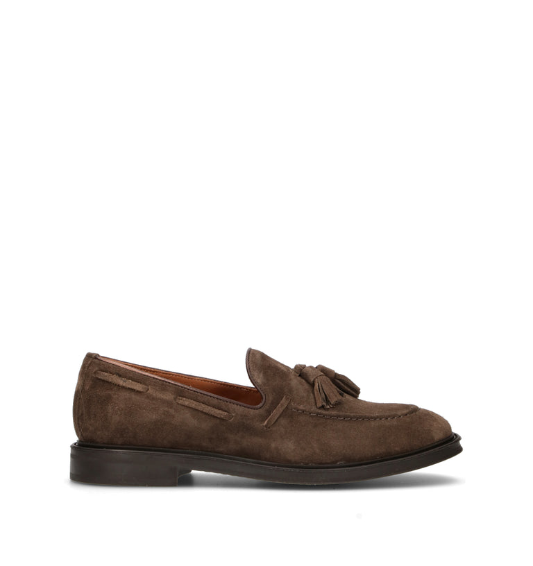 FRAU Mocassino uomo marrone in suede