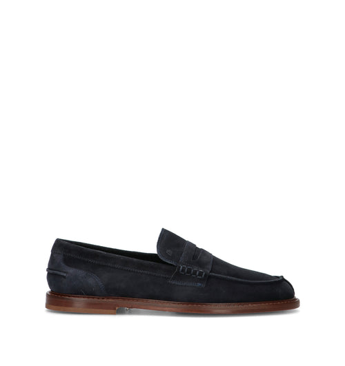 FRAU Mocassino uomo blu in suede
