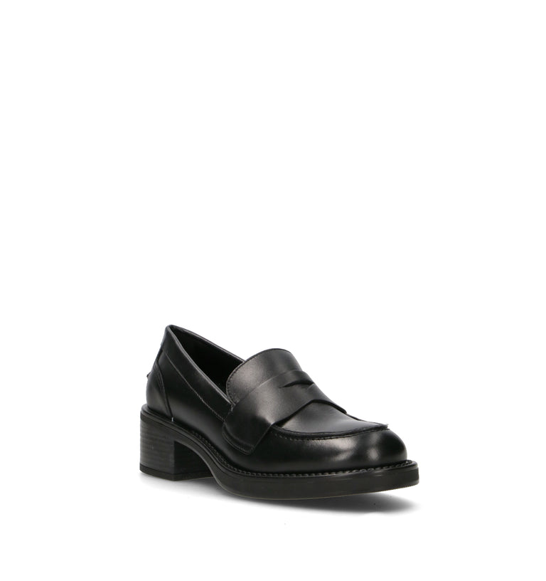 FRAU Mocassino donna nero in pelle