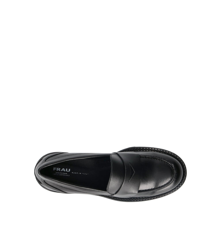 FRAU Mocassino donna nero in pelle