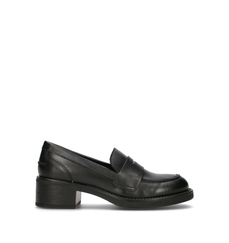 FRAU Mocassino donna nero in pelle