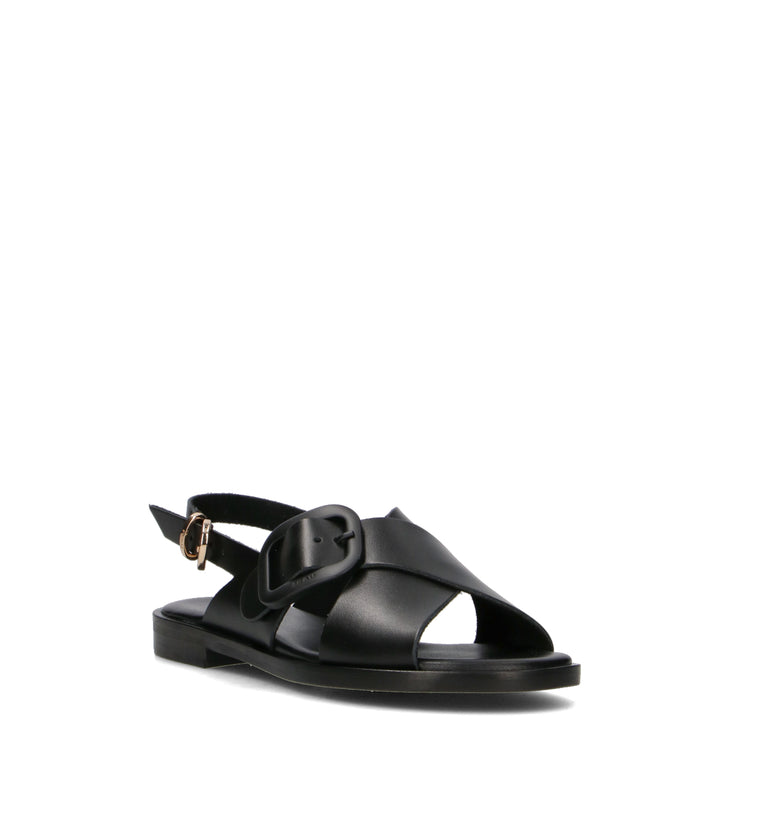 FRAU Sandalo donna nero in pelle