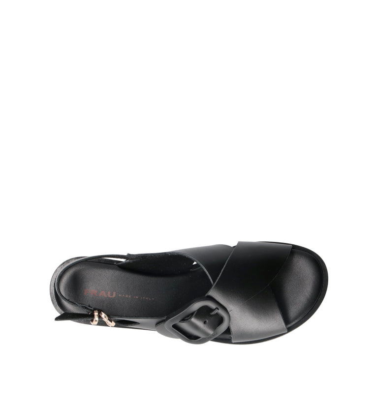 FRAU Sandalo donna nero in pelle