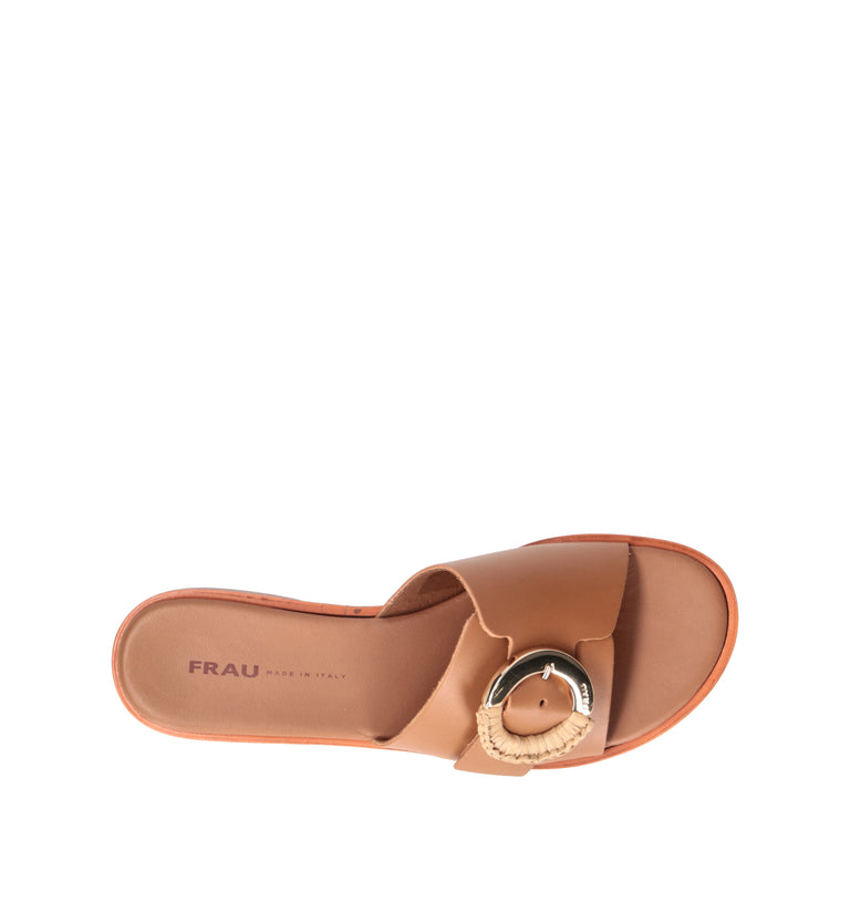 FRAU Ciabatta donna cuoio in pelle