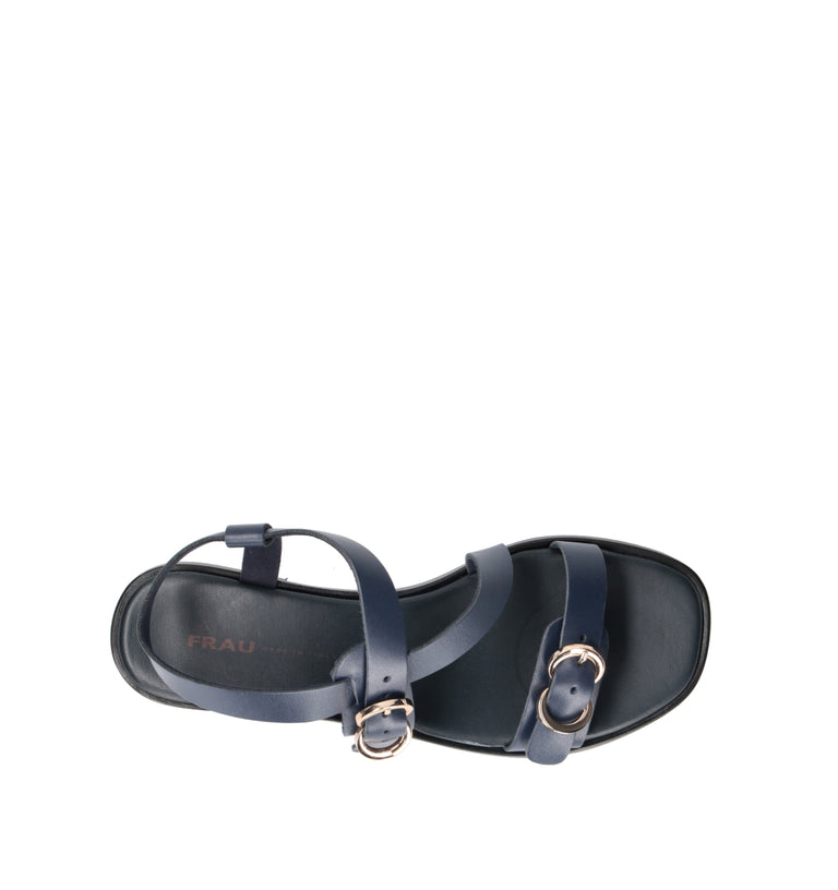 FRAU Sandalo donna blu in pelle