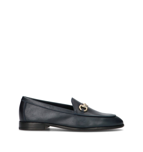 FRAU Mocassino donna blu in pelle