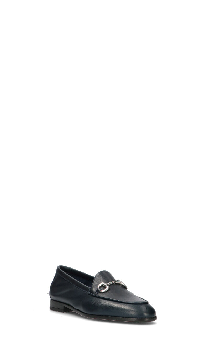 FRAU Mocassino donna blu in pelle