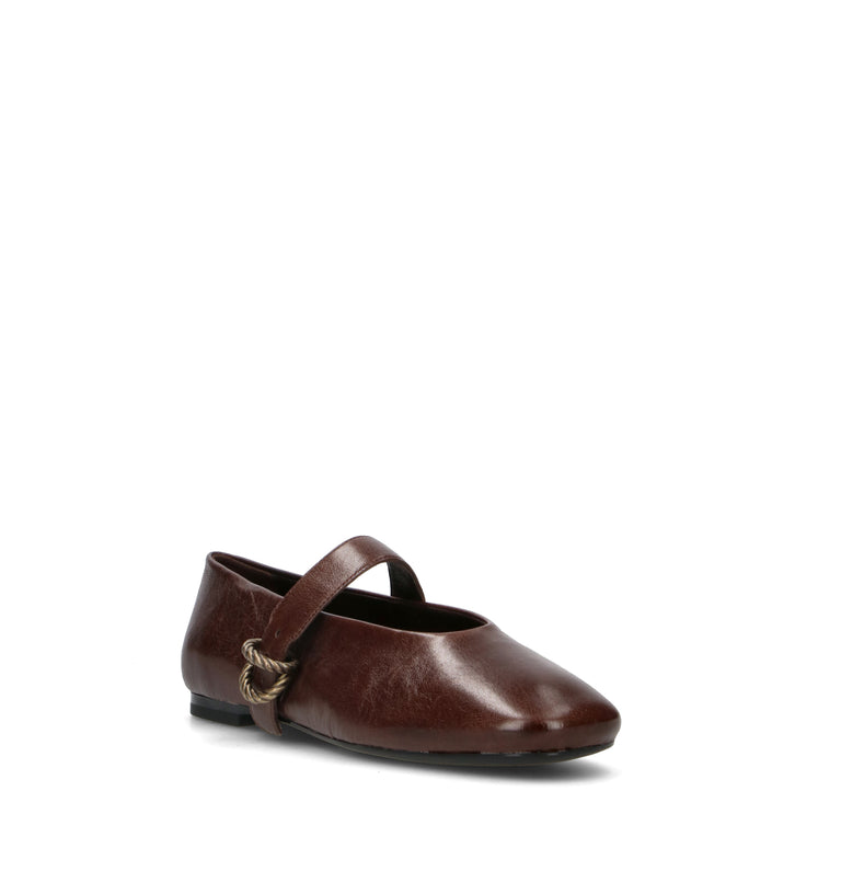 FRAU Ballerina donna cioccolato in pelle