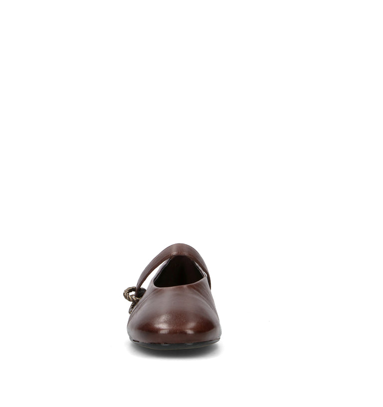 FRAU Ballerina donna cioccolato in pelle