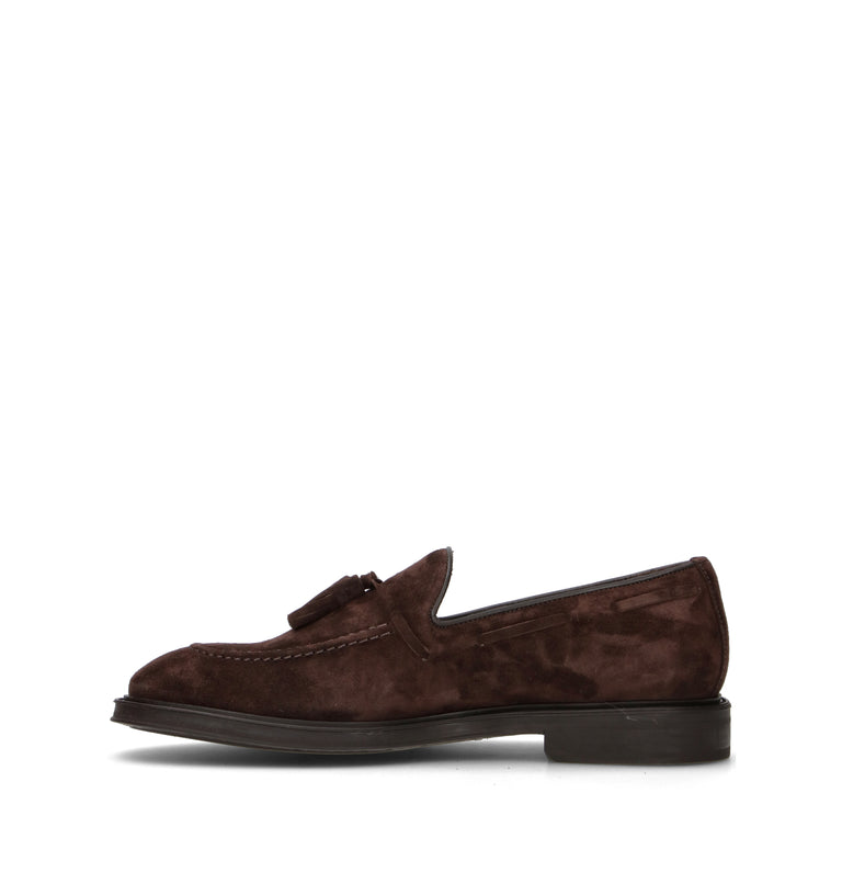 FRAU Mocassino uomo marrone in suede