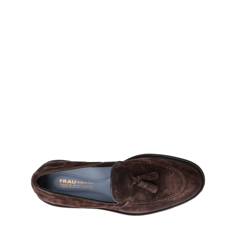 FRAU Mocassino uomo marrone in suede