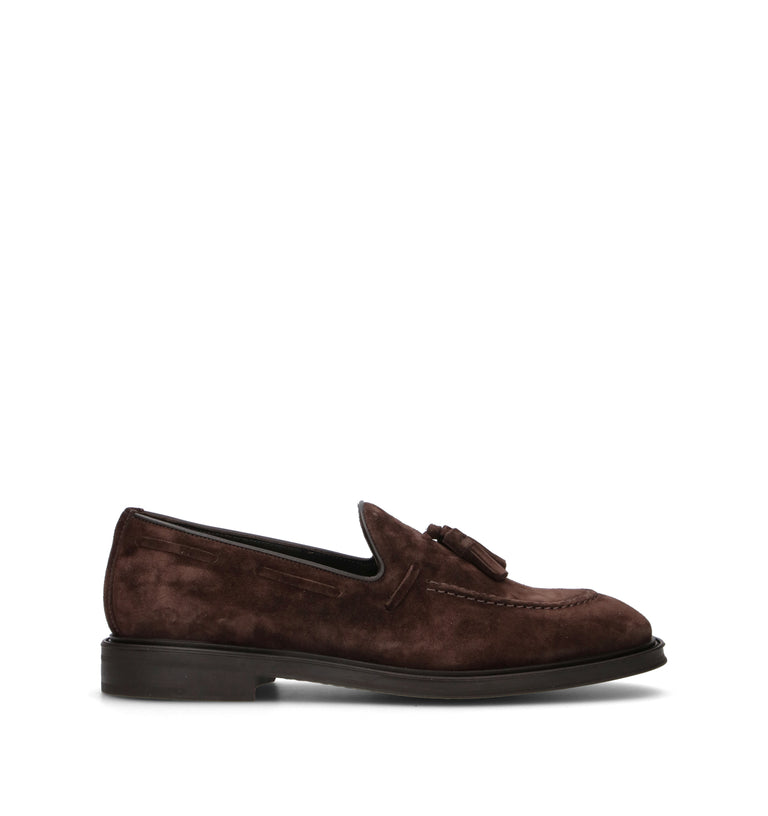 FRAU Mocassino uomo marrone in suede