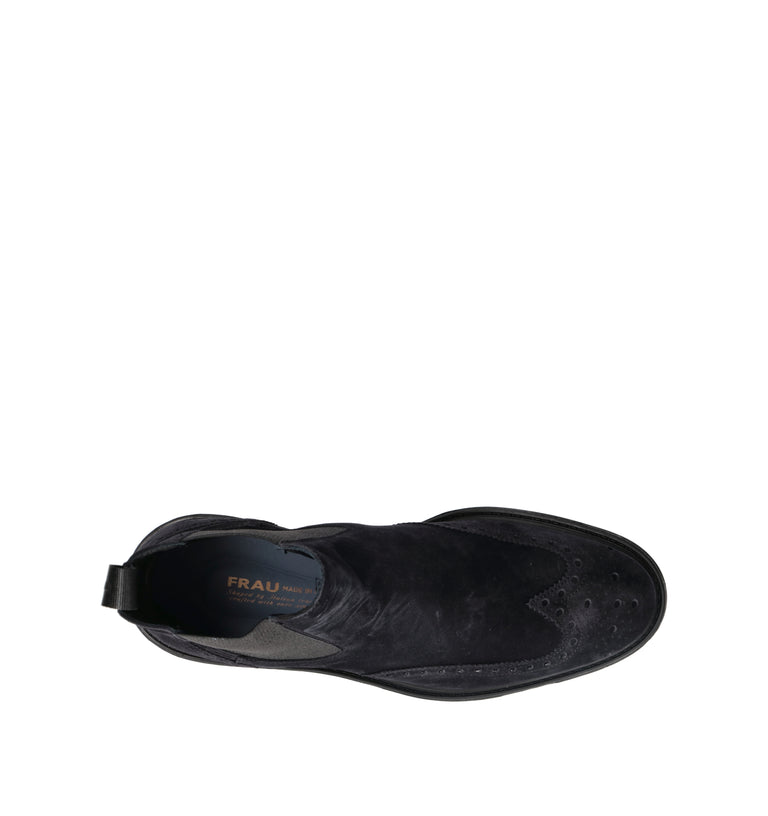 FRAU Beatles uomo nero in pelle scamosciata