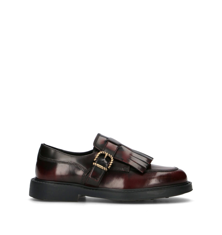 FRAU Stringata donna bordeaux in pelle