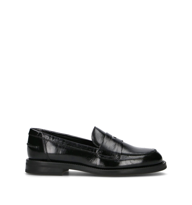 FRAU Mocassino donna nero in pelle