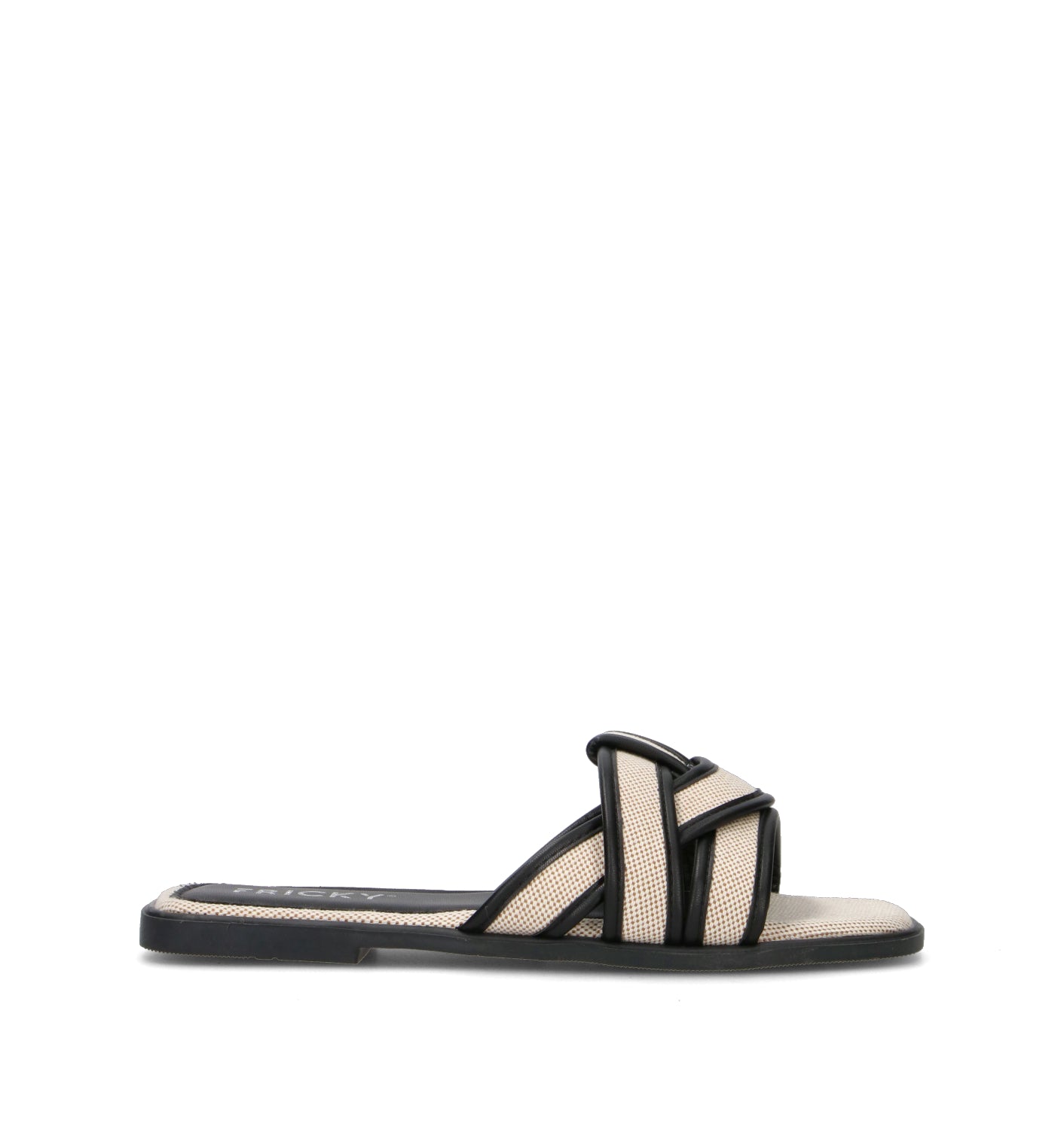 FRICKY Ciabatta donna nera/panna