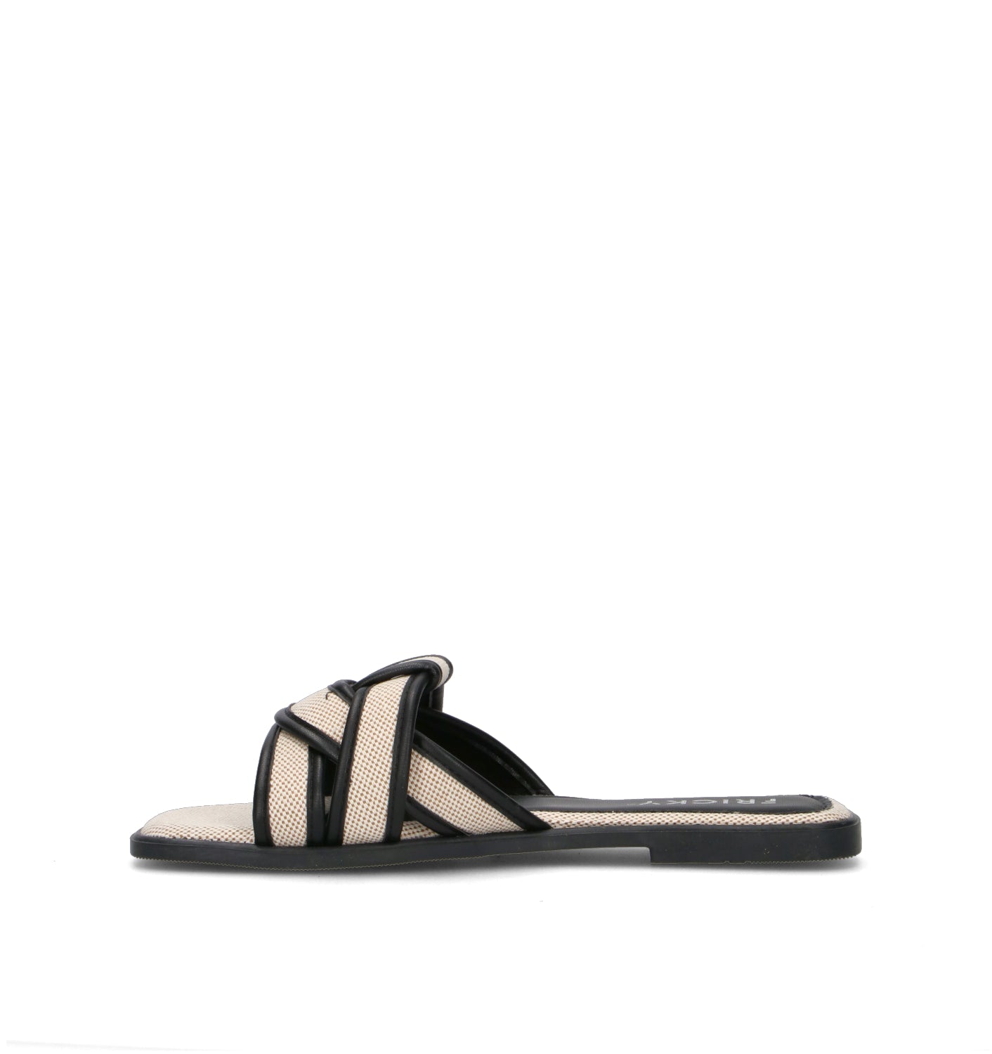 FRICKY Ciabatta donna nera/panna