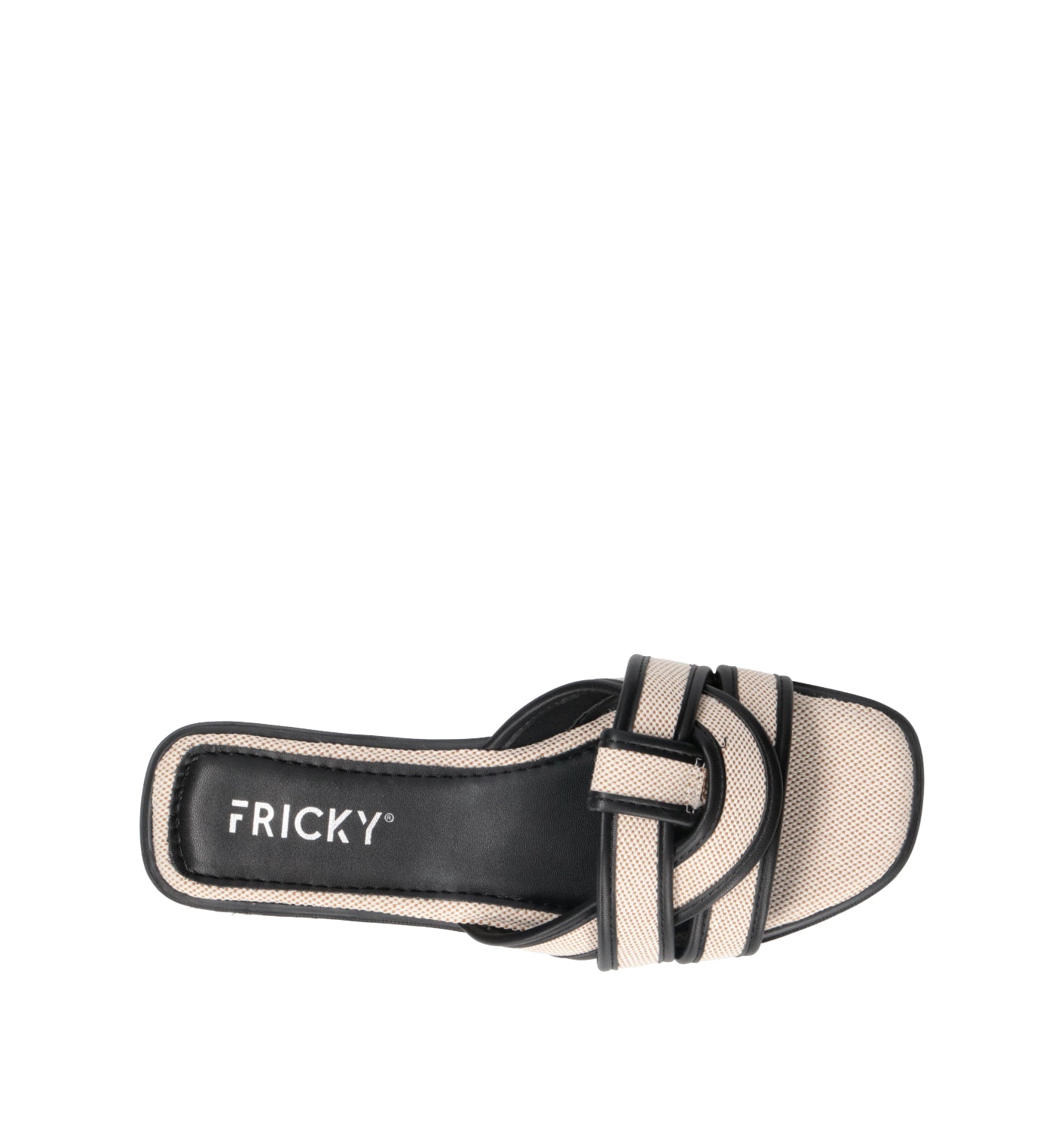 FRICKY Ciabatta donna nera/panna